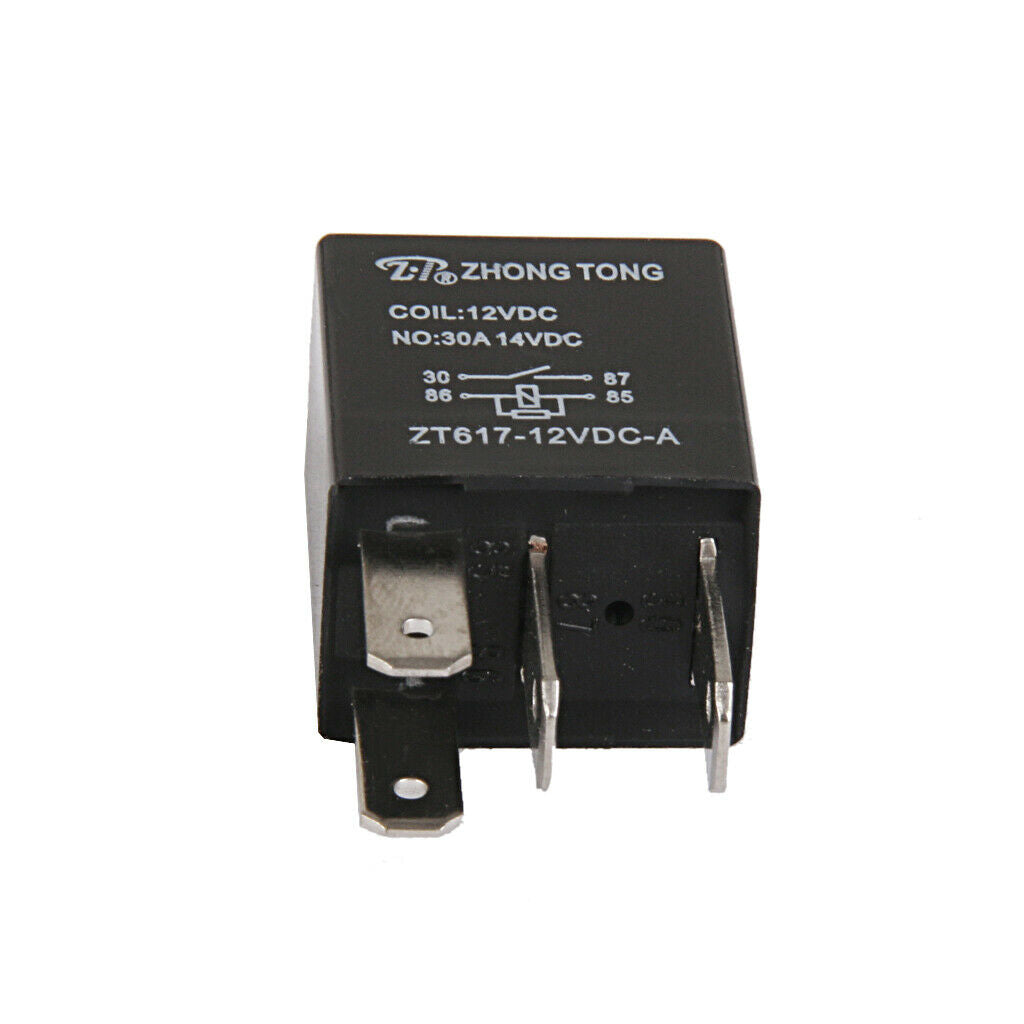 Replacement Bike Truck Automobile DC 12V 30A SPST Relays Black 100% New