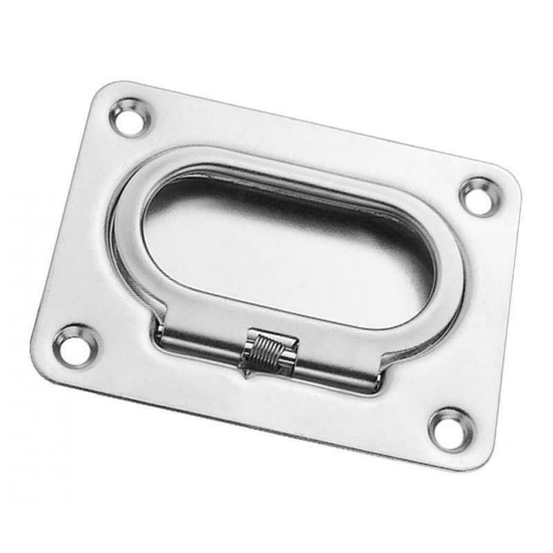 Rectangular Flush Spring Pull Lift Handle Marine Hatch Latch Accessories - 304