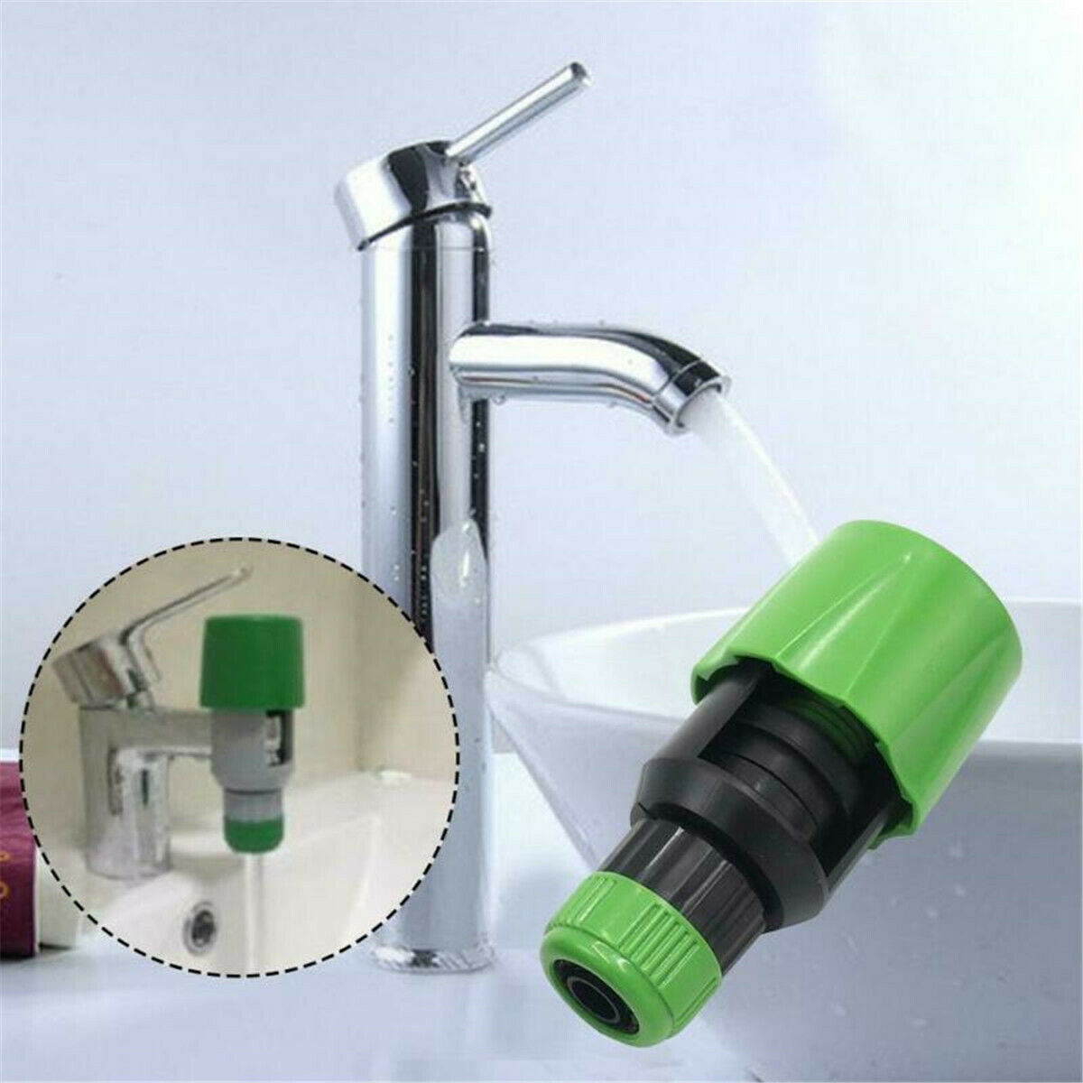 1pc Kitchen Garden Hose Pipe Connector Rounds Square Mixer Multi Taps Adaptor