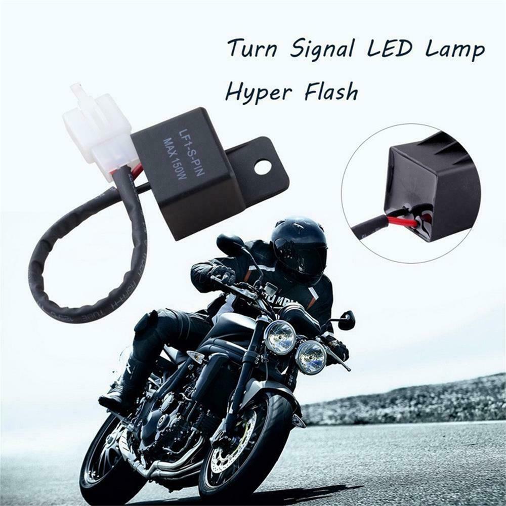 Waterproof 2 Pin LED Flasher Relay Motorcycle Motorbike Turn Signal Indicator