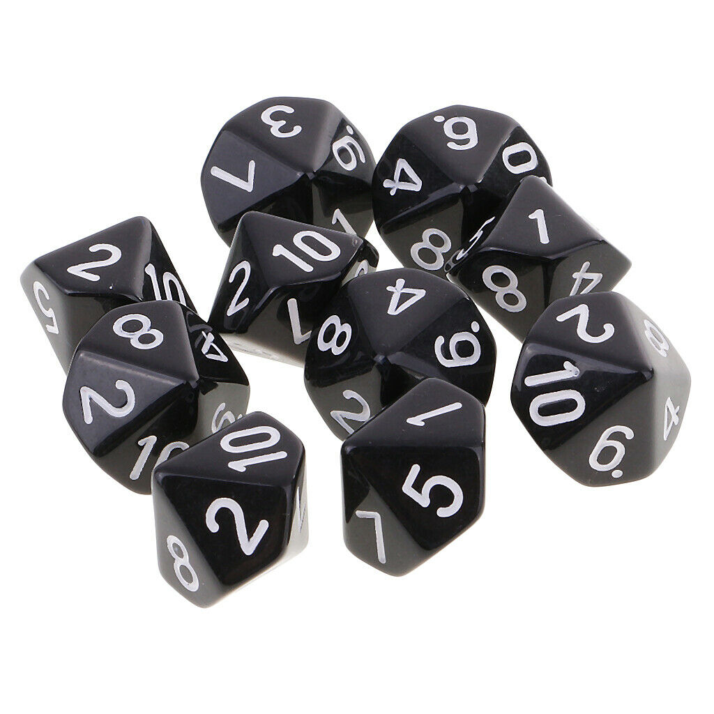 Dice Polyhedral Dices Accessory Party Toys Games Gambling Gift Props Black