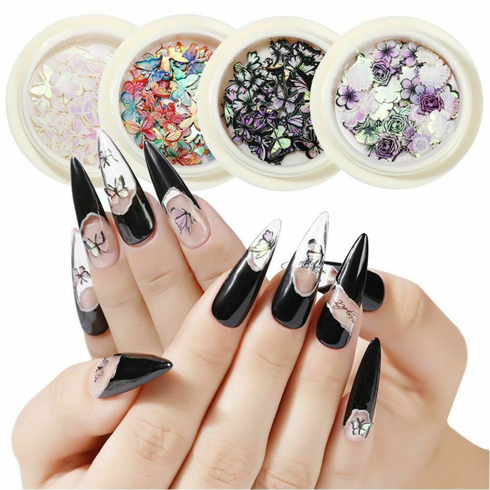 Pattern Wood Pulp Flakes Nail Paillettes Ultrathin Holographic Nail Art Sequins