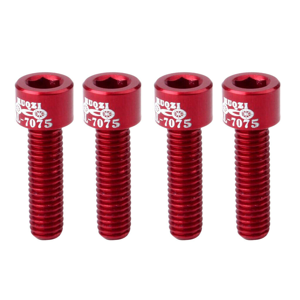12Pcs Aluminum Alloy MTB Road Bike M5x17mm Bicycle Handlebar Stem Bolts