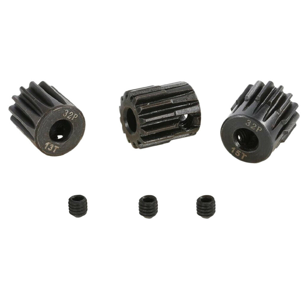 Durable 32DP 5mm 13T-15T Pinion Motor Gear fr 1/8 RC Brushed Brushless Motor