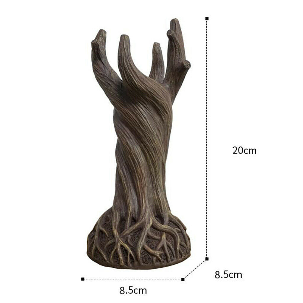 Ancient Tree Stump Shape Vase Desktop Flower Pot Sculpture Shelf Ornament