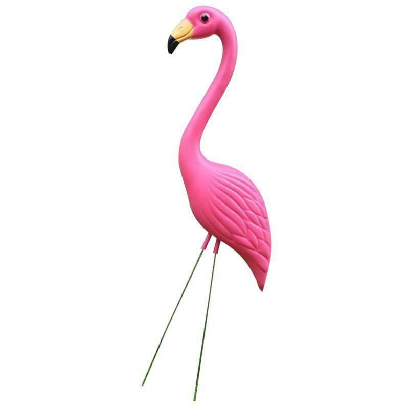Plastic Flamingo Yard Garden Lawn Ornaments Decor Lifelike Animal Bird