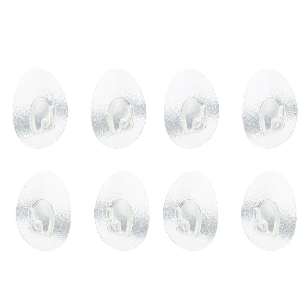 8Pcs Strong Wall Hook Traceless Sticky Clothes Towel Key Coat Robe Hanger