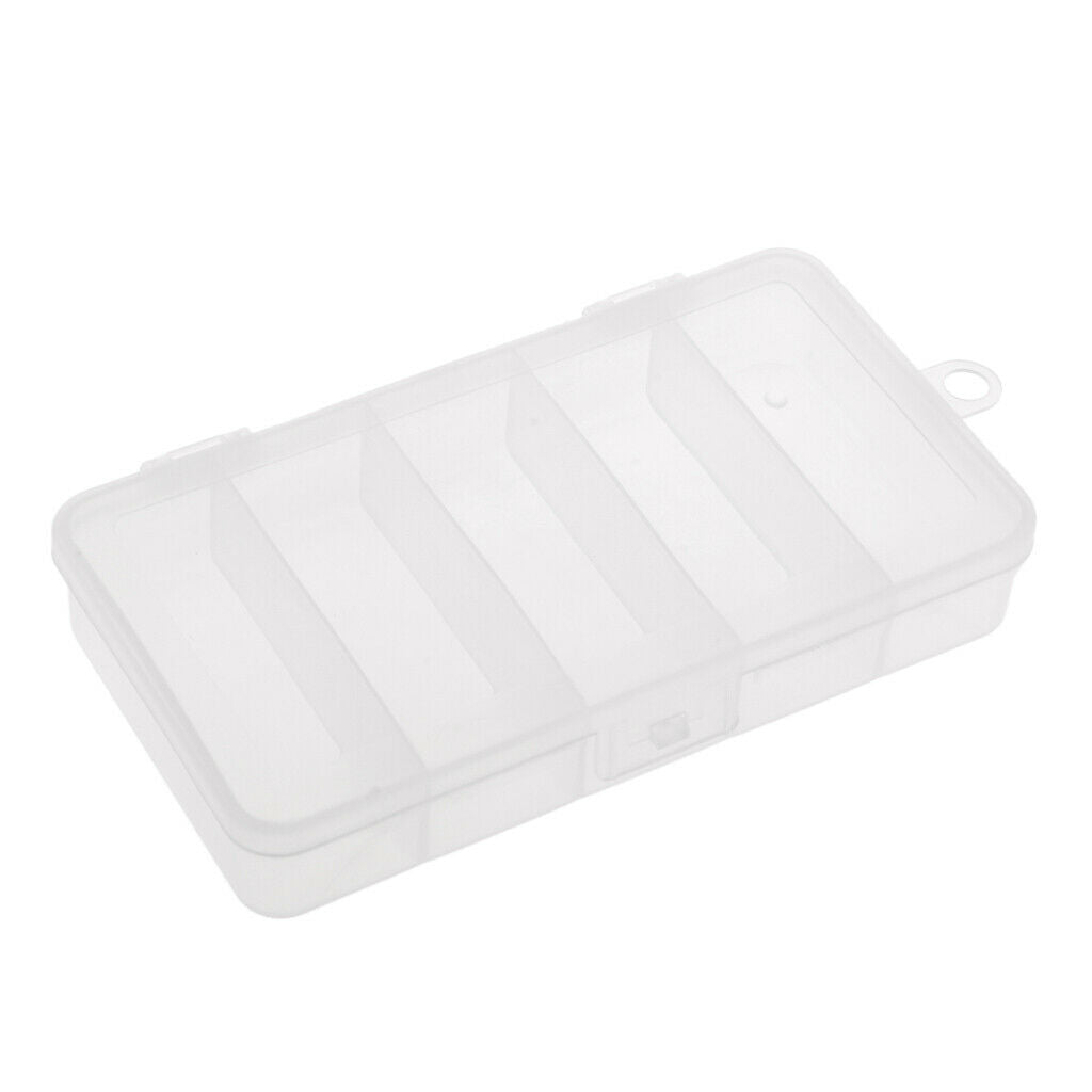 Small Double Side 5 Compartment Fishing Tackle Box Bait Hook Storage Case