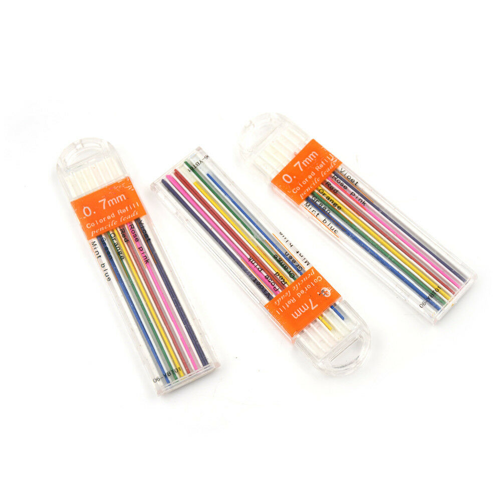3Boxes 0.7mm Colored Mechanical Pencil Refill Lead Erasable School Station.l8