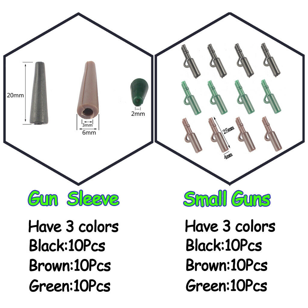 120pcs Carp Accessories  Quick Change Swivels Anti  Sleeves