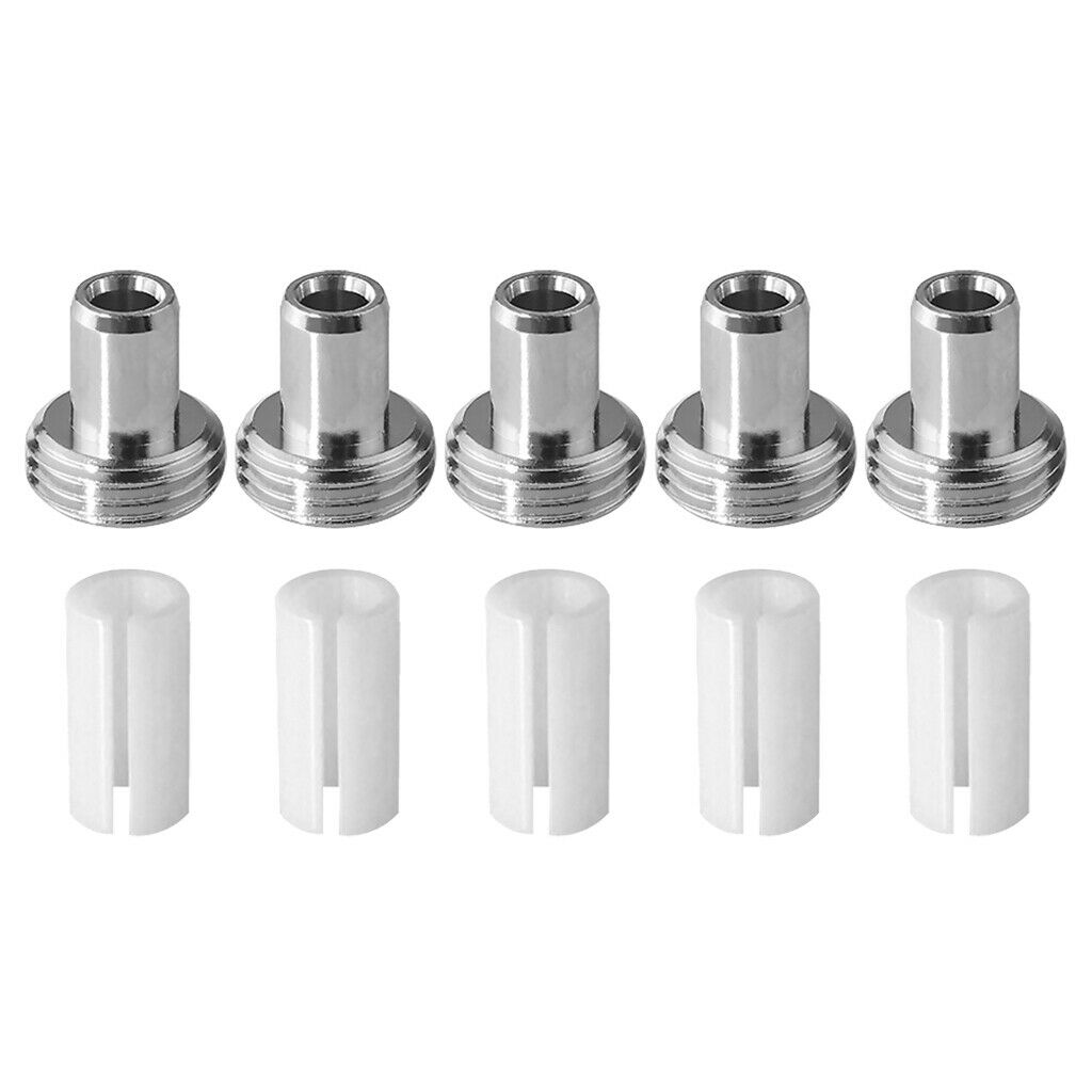 10 Pieces Ceramic Sleeve Metal Adapter Parts for Visual Fault Locator Tester