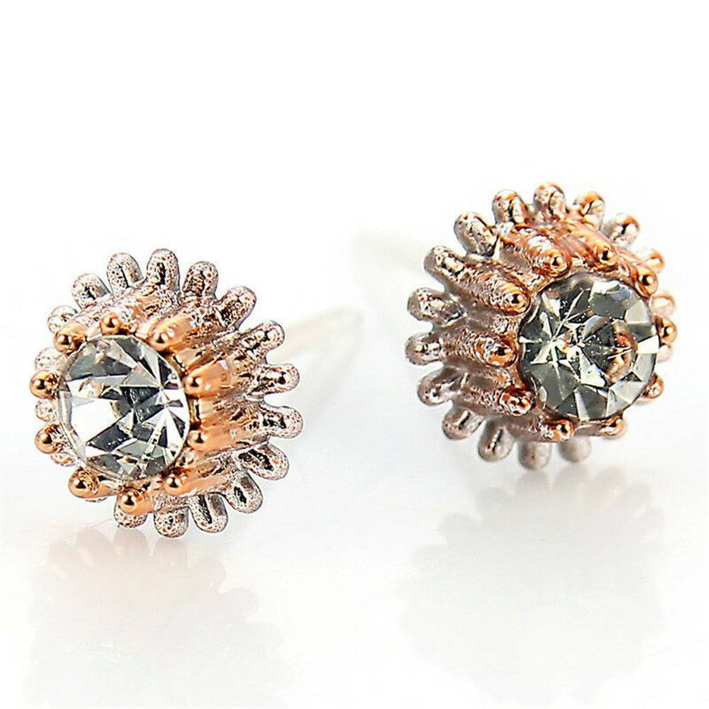 36Pairs Rhinestone Crystal Heart Star Earrings Set Ear Stud Women Jewelry Gift