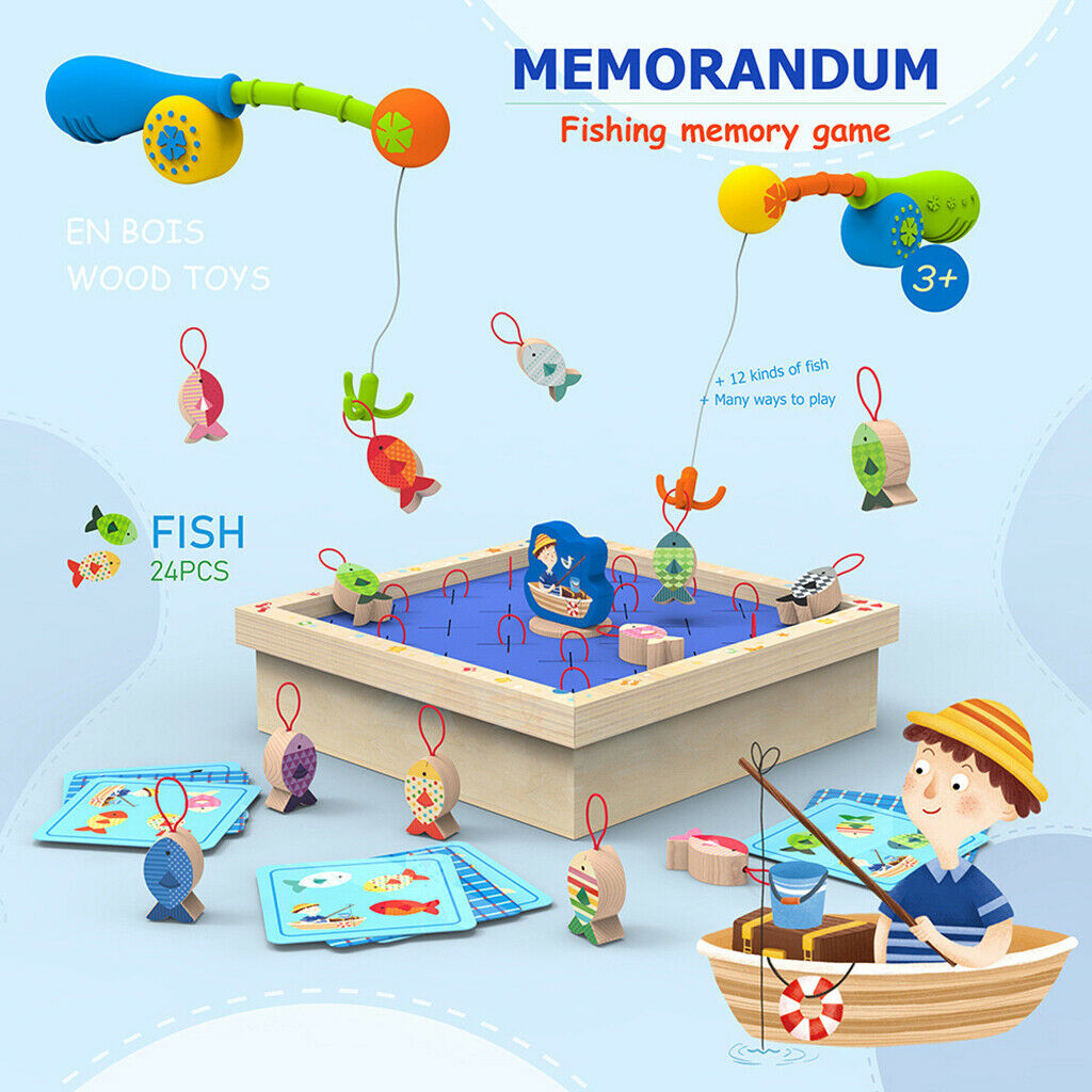 Board Fishing Game Set Educational Kid Math Toys for Kids Toddlers Gifts