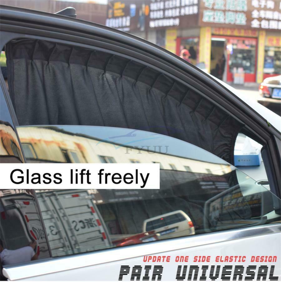 8 Pieces\ Set ABS Tracks Adjustable Sunshade Elastic Cord Car Window Curtains