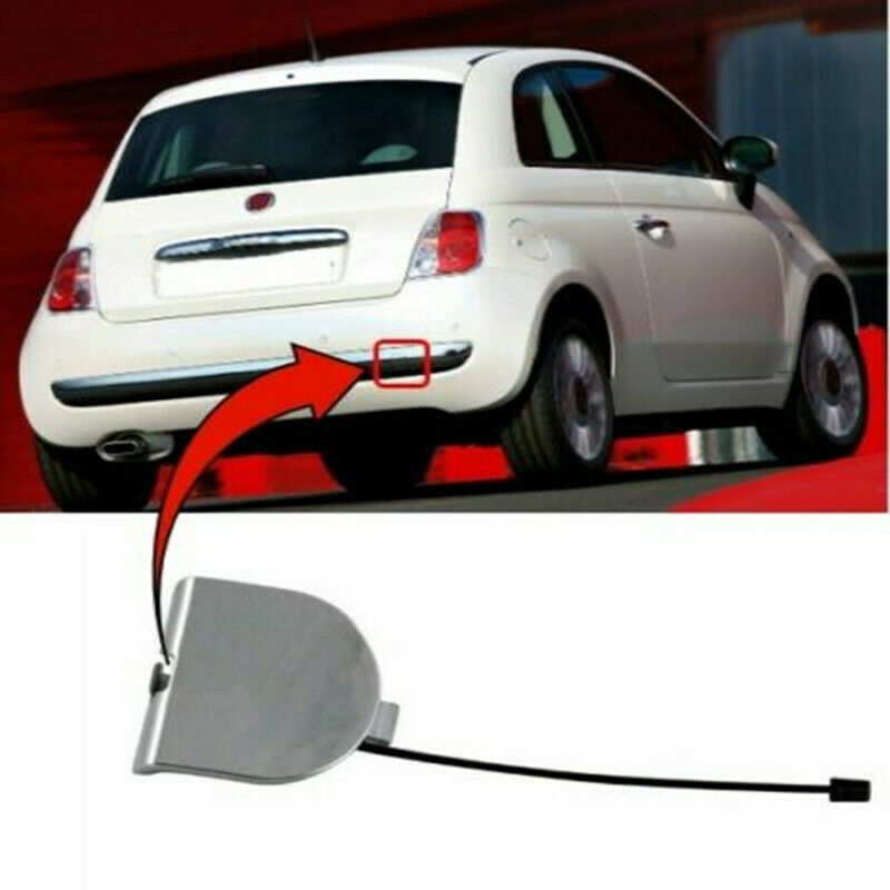 New For Fiat 500 2007-2012 Rear Bumper Towing Eye Cover Full Chrome 735455393