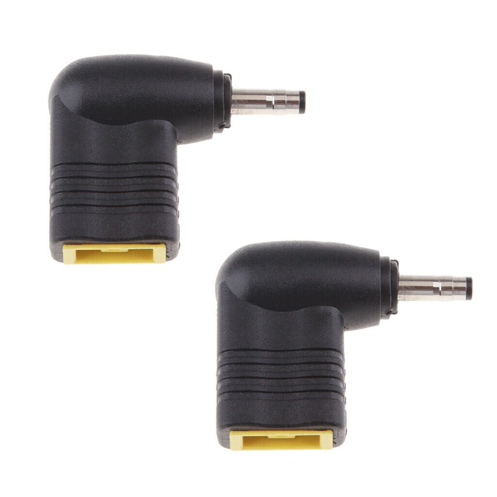 2x DC 4.0x1.7mm Male to Square Female Power Adapter For Lenovo Laptop PC