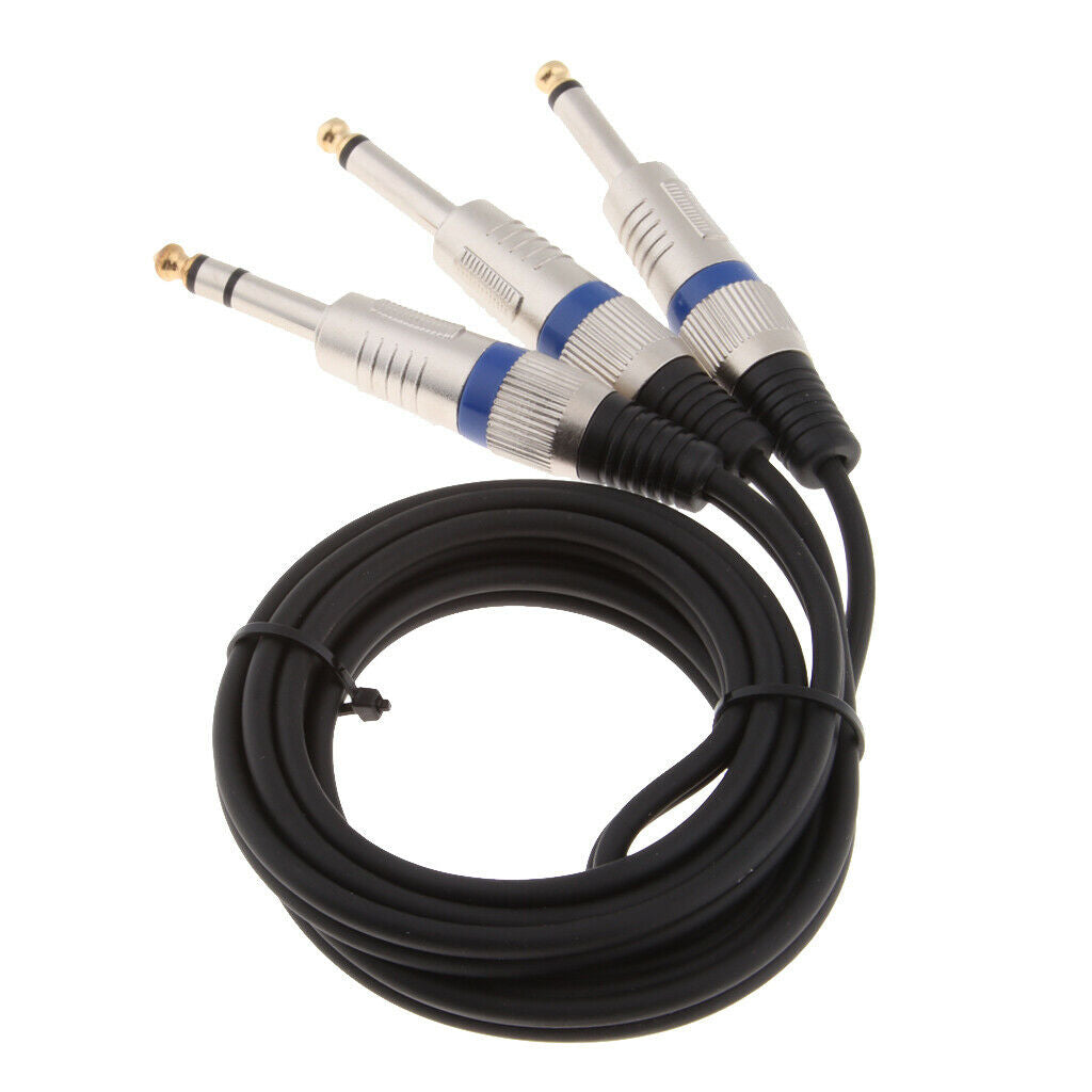 1/4 Inch TRS Stereo To Dual 1/4 Inch TS Mono Y-Splitter Cable