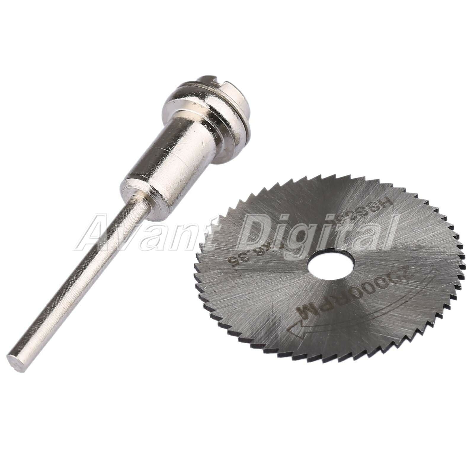 35mm Mini HSS Power Tool Metal Wood Sawing Blade Cut Off Wheel Disc Disk Mandrel