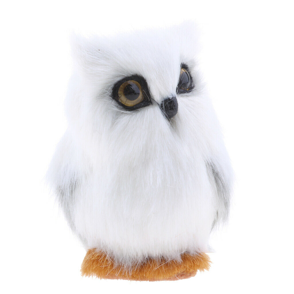 White Artificial Owl Simulation Bird DIY Craft Party Wedding Embellishing