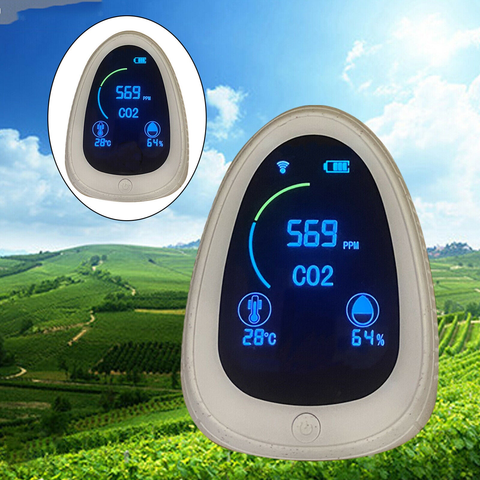 3in1 CO2 Detector Air Quality Detector Temperature Humidity Sensor Tester
