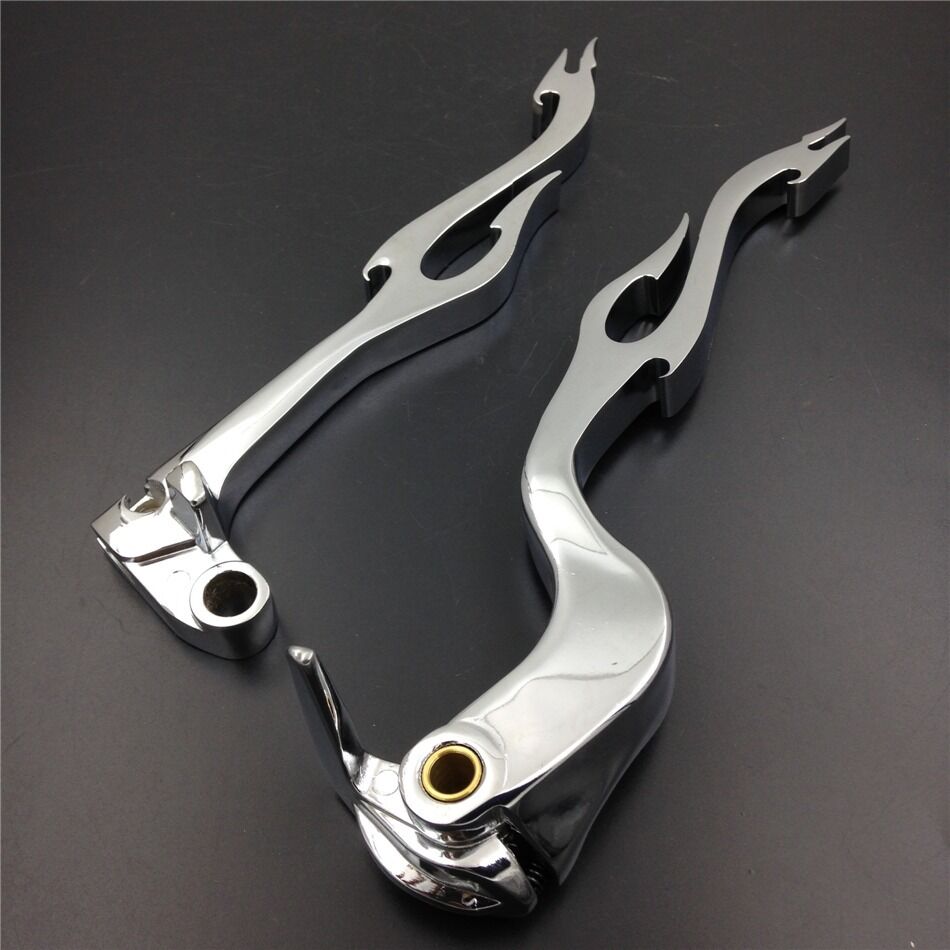 For Suzuki GSXR GSX-R GSXR1000 2005 2006 CHROME Brake Clutch Flame Lever