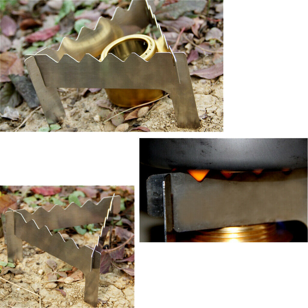 Foldable 3-Leg Alcohol Stove Shelf Bracket Pot Holder Camping