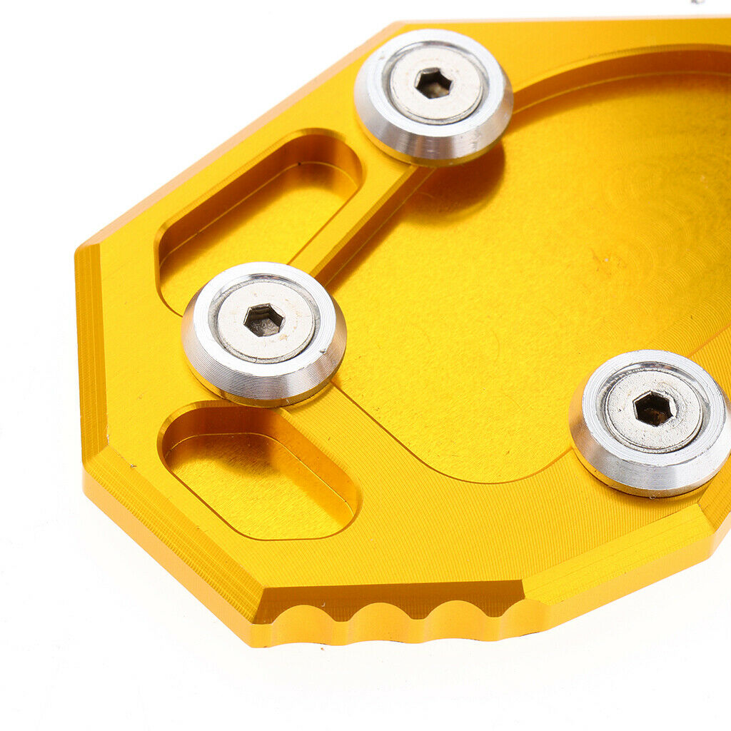 Motorcycle Kickstand Side Stand Extension Plate Pad for YAMAHA MT-07 Yellow
