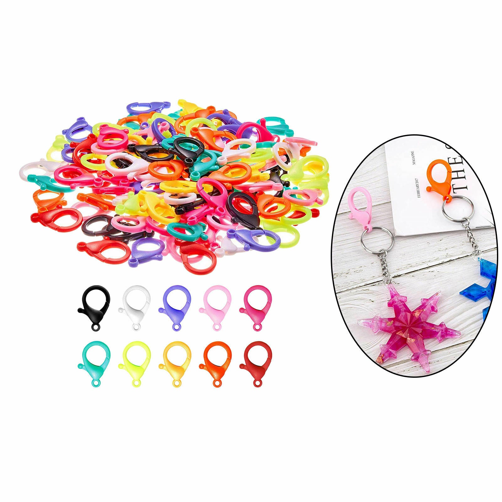 Lobster Clasps Chain Clasps Key Ring Sewing Snap Hook 35mm for Bags Keychain
