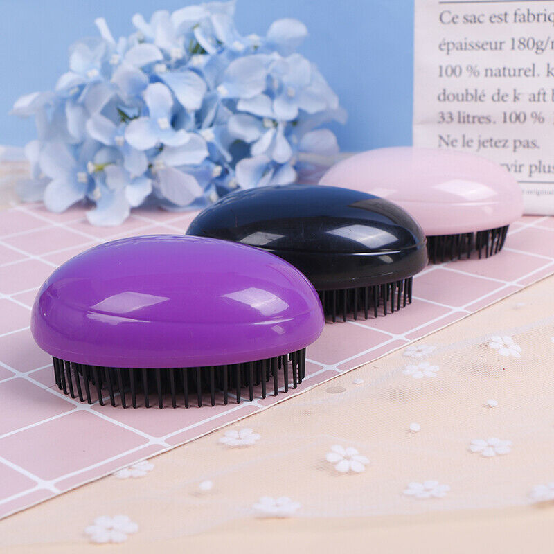 Egg Design Magic Hair Brush Round Portable Plastic Comb Scalp Massage Co.l8