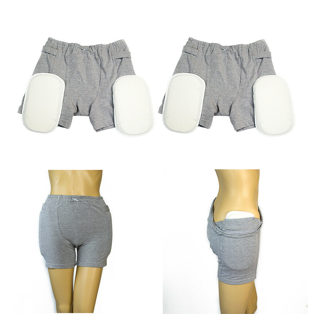 2X Hip Fractures Protector Pant Support Shield Fall Prevention Women Elderly