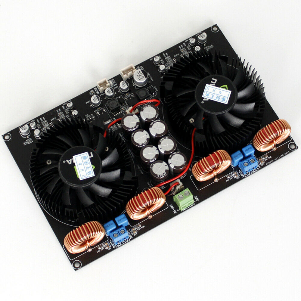 Class D Dual Core TPA3255 High Power 2.0 Power Amplifier Board Air Cooled 2*600W
