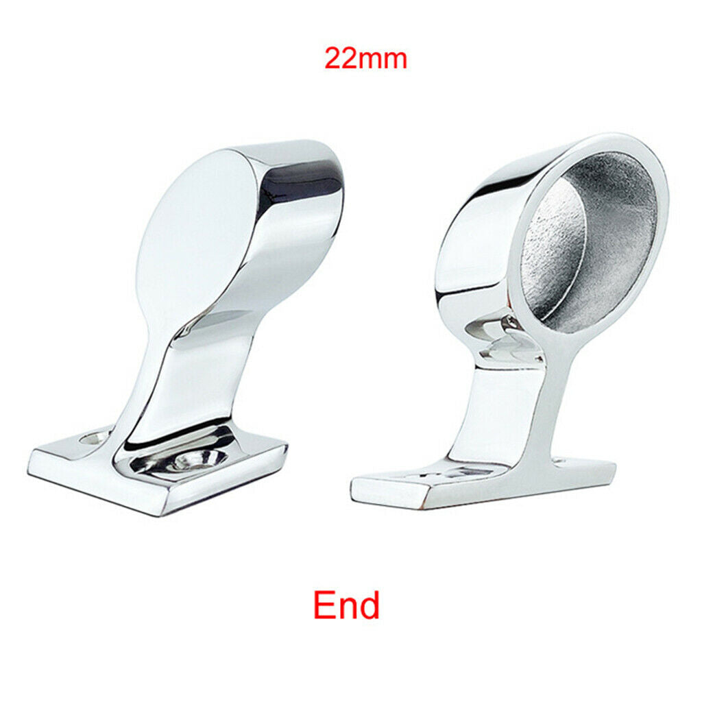 7/8" Mirror Polished Stainless Steel Marine Hardware Hand Rail Fitting Right
