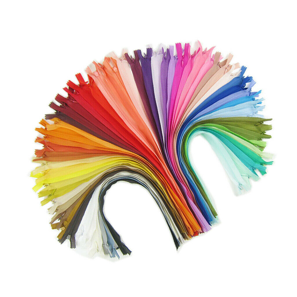 18 Pack Mixedcolor Nylon Invisible Zippers Coat Dress Bag Pillow DIY Craft