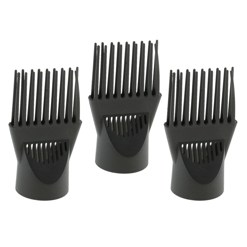 3 Pack Pro Salon Tool Hair Dryer Diffuser Wind Blow Cover Comb Attachment