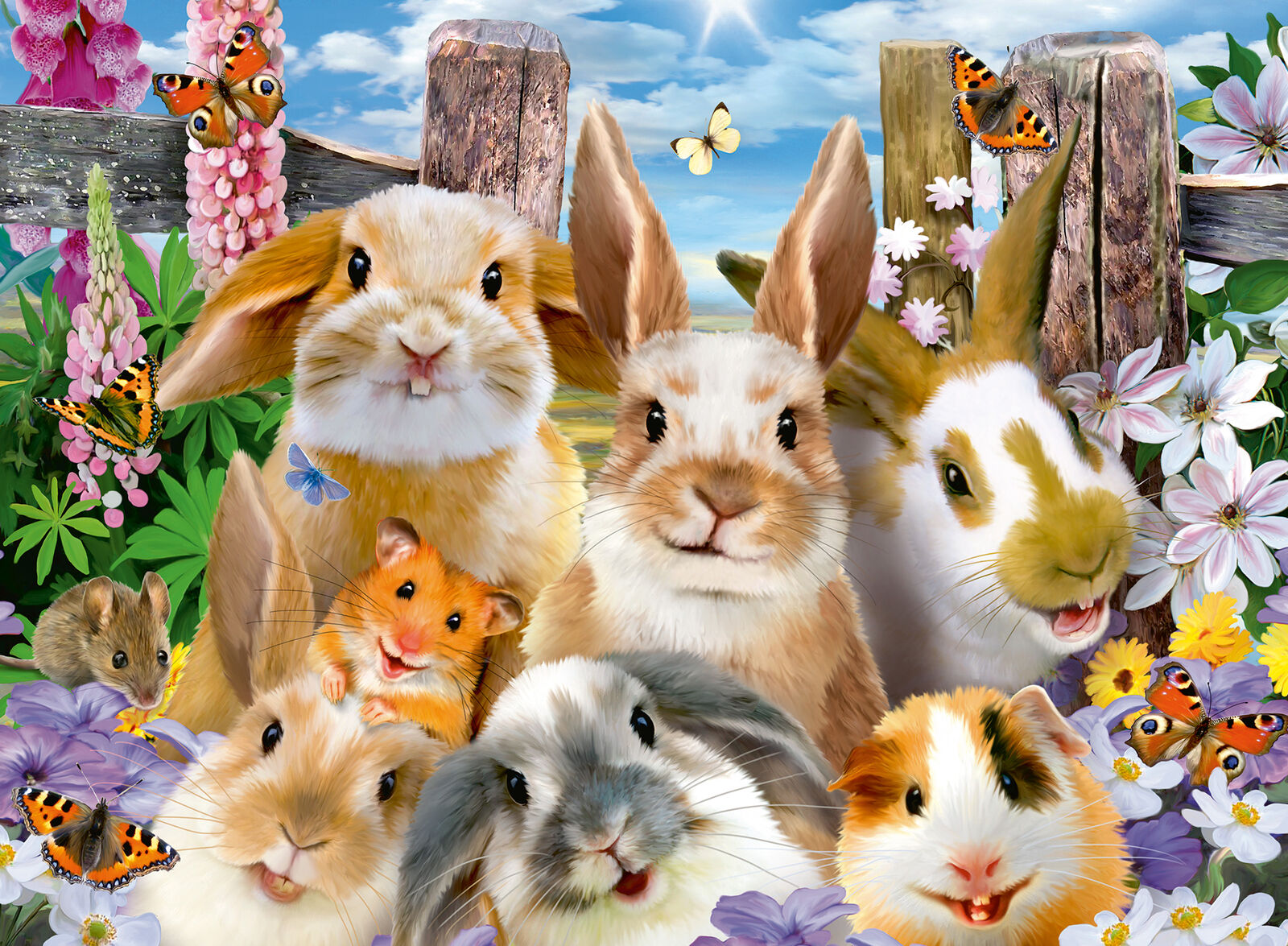 10949 Ravensburger Rabbit Selfie XXL 100pc Children's Jigsaw Puzzle Age 6yrs+