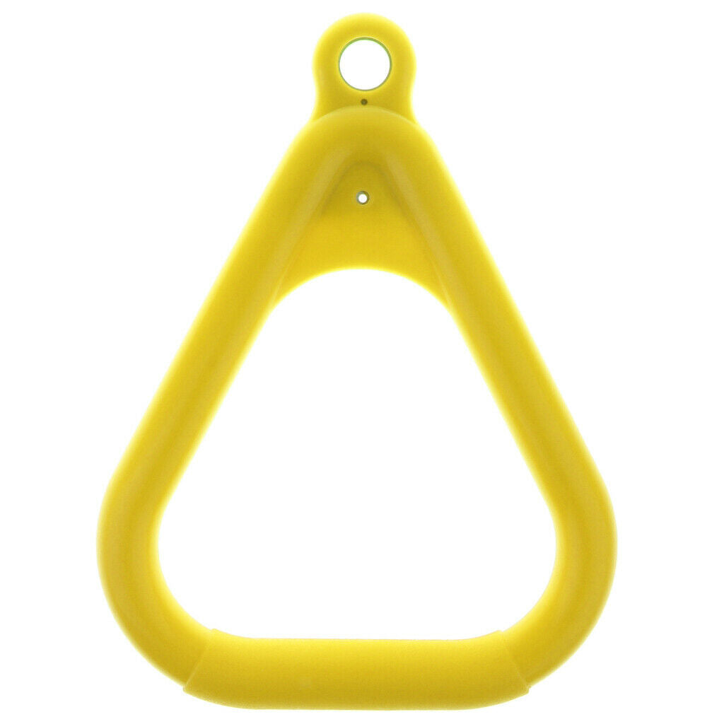 Kids Playground Swing Plastic Triangular Gym Rings DIY Replacement Yellow