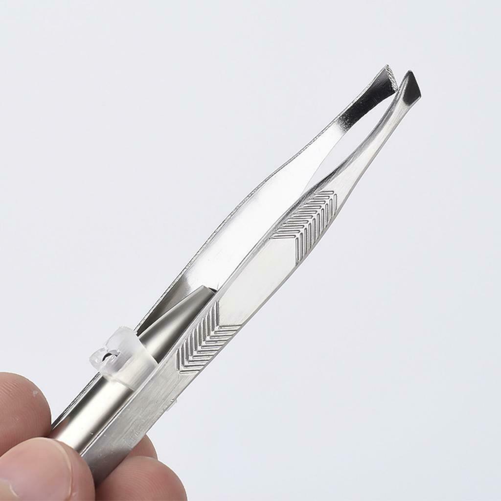 LED Eyebrow Tweezer Eyes Hair Remover Removal Makeup Tool Stainless Steel