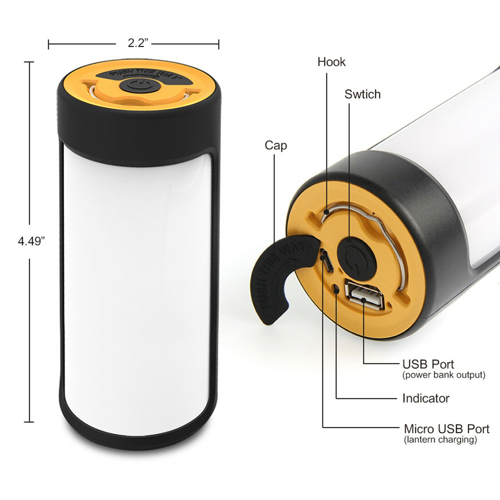 LED Camping Lamp USB Lantern Super Bright Emergency Lights for Night Hiking