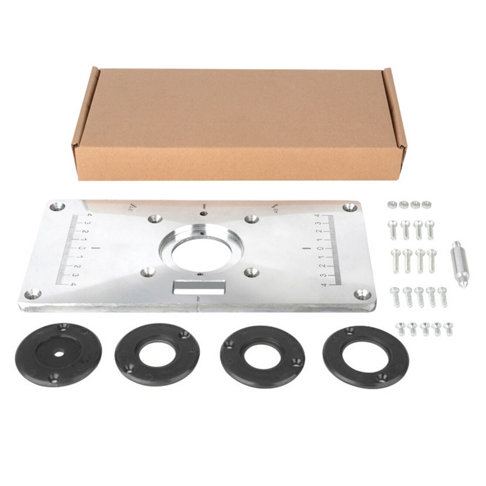 Router Table Insert Plate Trimming Machine Flip Board and Install Screws
