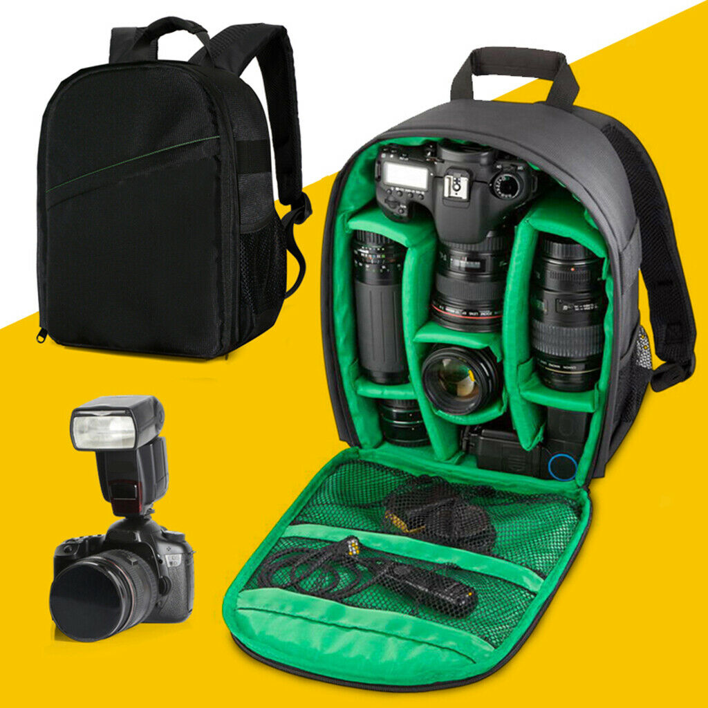 Multi-functional Camera Backpack Photography Anti-shock Travel Bag Green