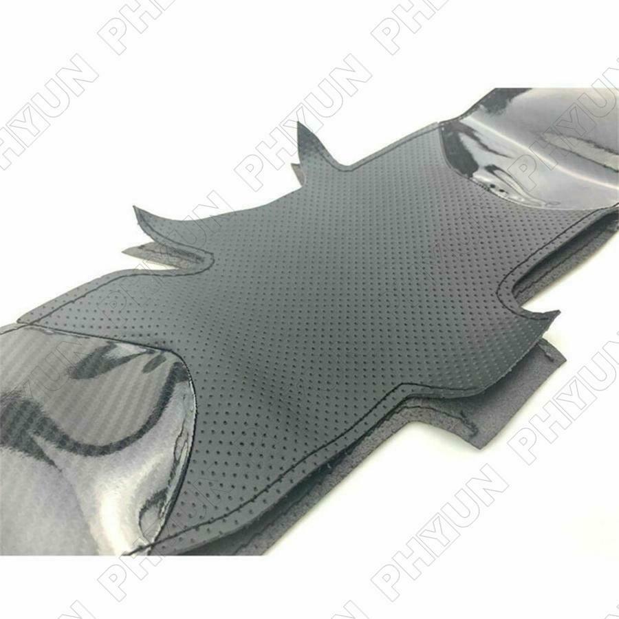 For Ford Fusion Carbon Fiber & PU Leather Steering Wheel Hand Sewing Wrap Cover