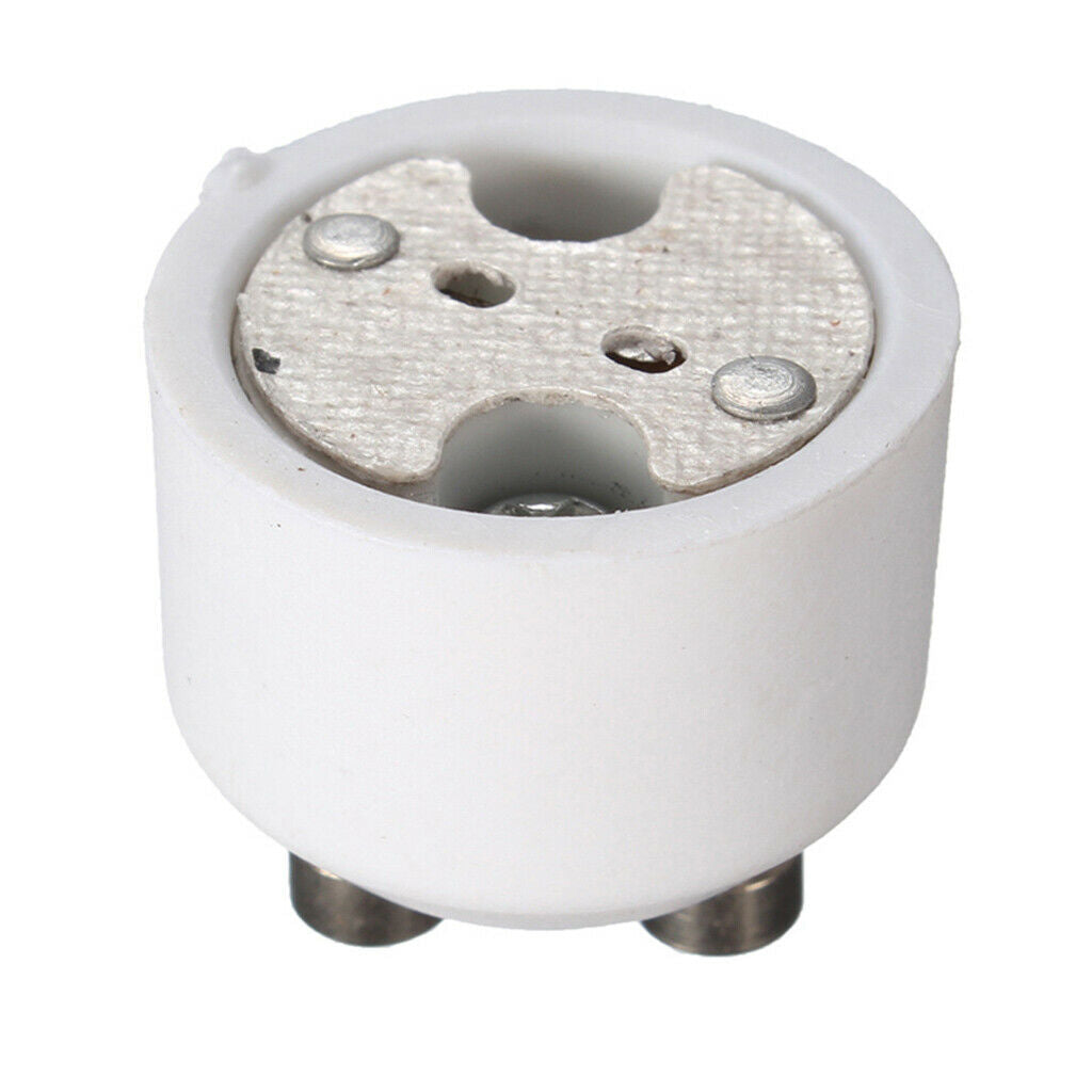 White Ceramic GU10 to MR16 Adapter Base Female & Male Converter Holder