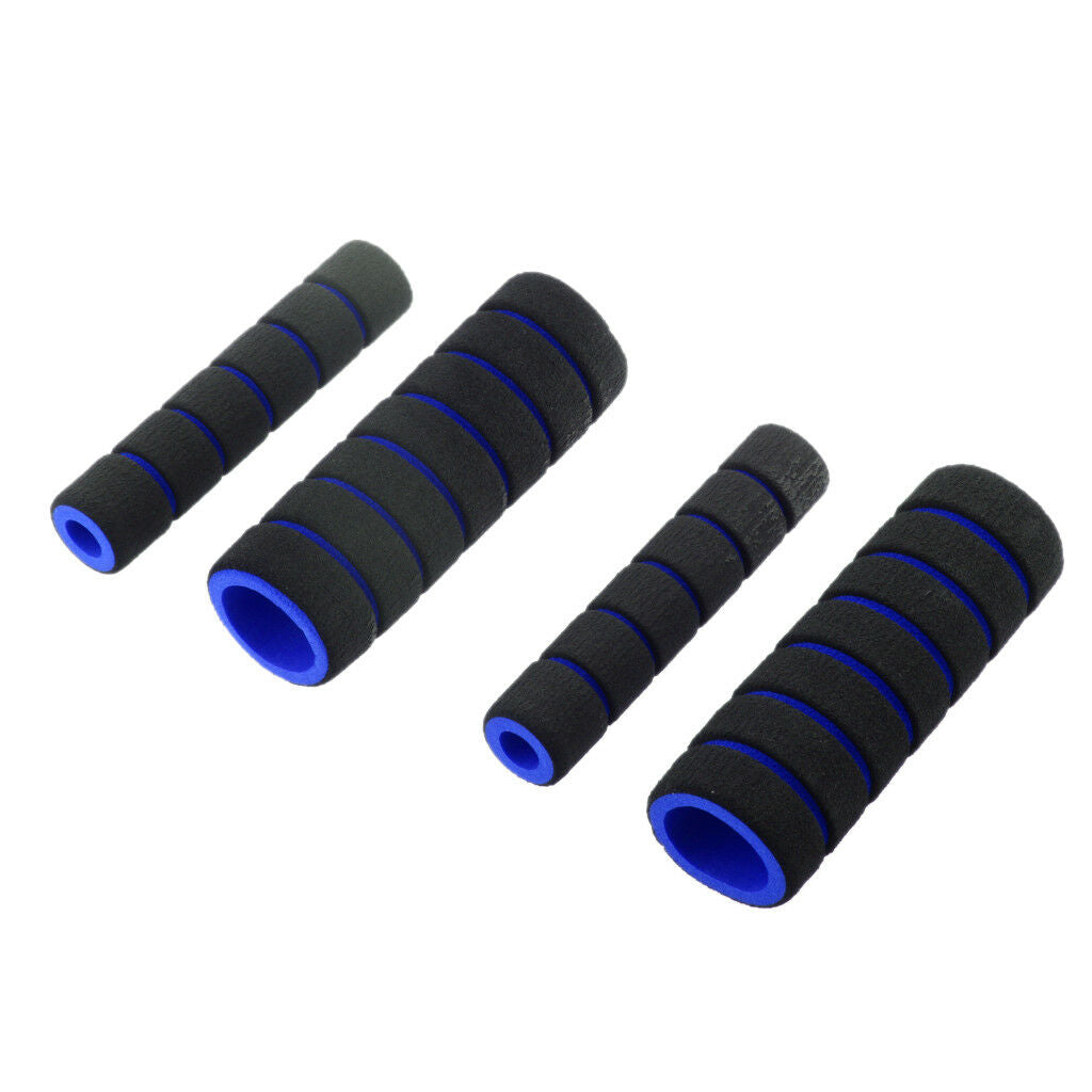 4-in-1 Blue Bicycle Motorcycle Bike Quad Handle Bar Foam Sponge Gloves Cover