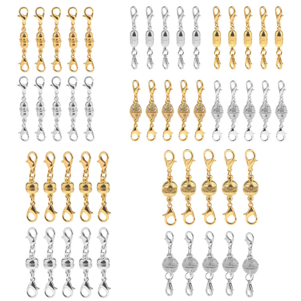 5pcs 7mm Magnetic Lobster Clasps for Bracelet Jewelry Necklace