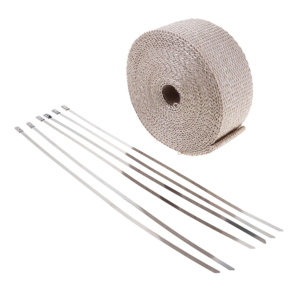 10M Exhaust Header Pipe Heat Wrap DIY Motorcycle Insulation Shield Tape