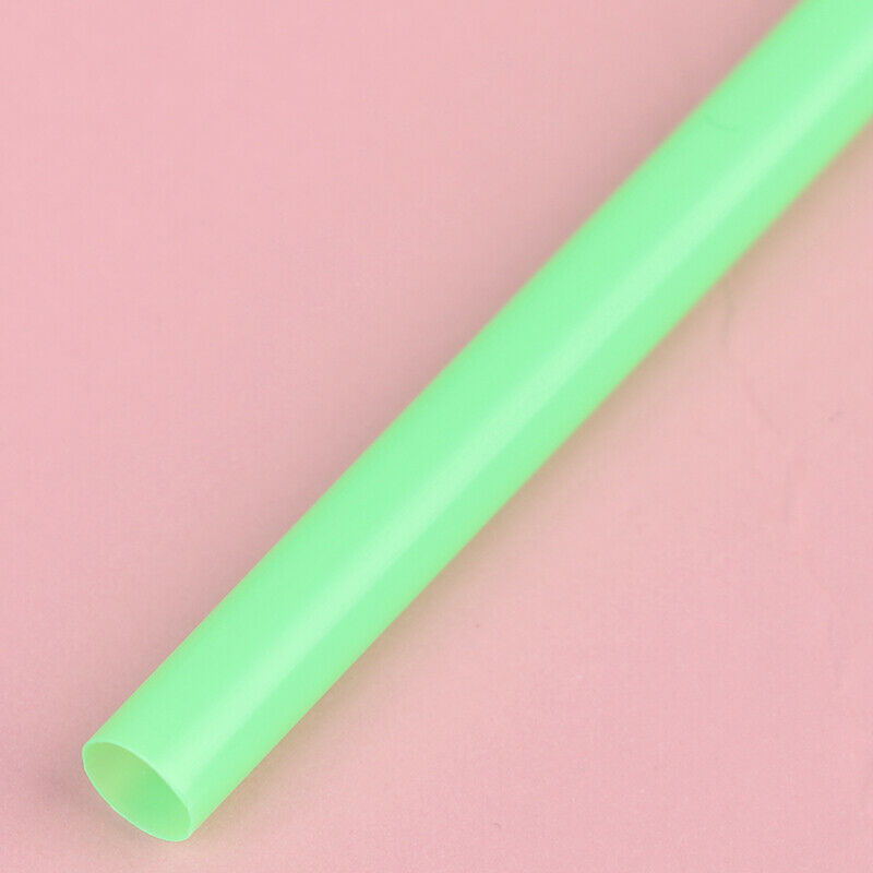 50Pcs/Set Plastic Drinking Straws Spoon Colorful Disposable Tea Tools StrawFCA