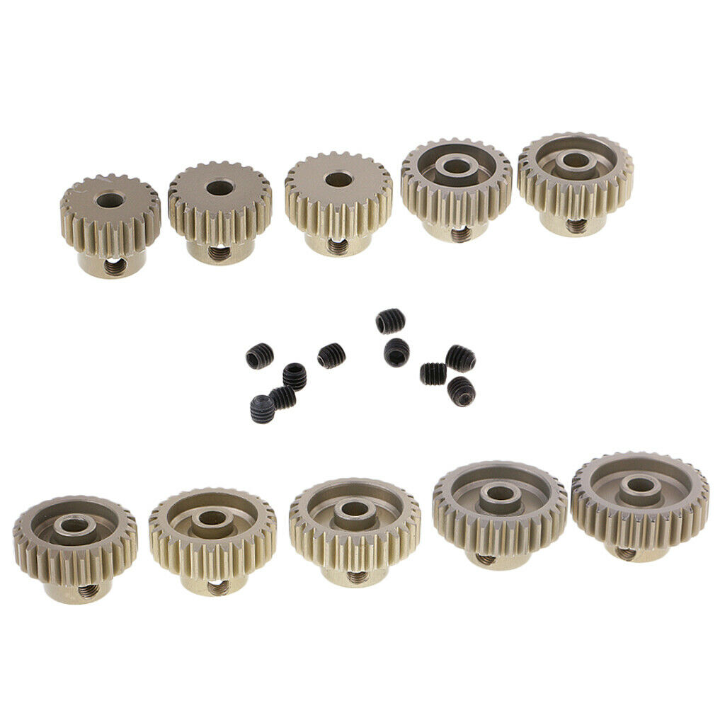 21T-30T Motor Gear Pinion 48DP 3.175mm Diameter for 1/10 RC Car Truck Vehicle