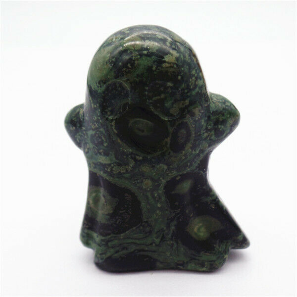 46x34x20mm Natural Kambaba Jasper Carved Ghost Decoration Statue Decor HH7932