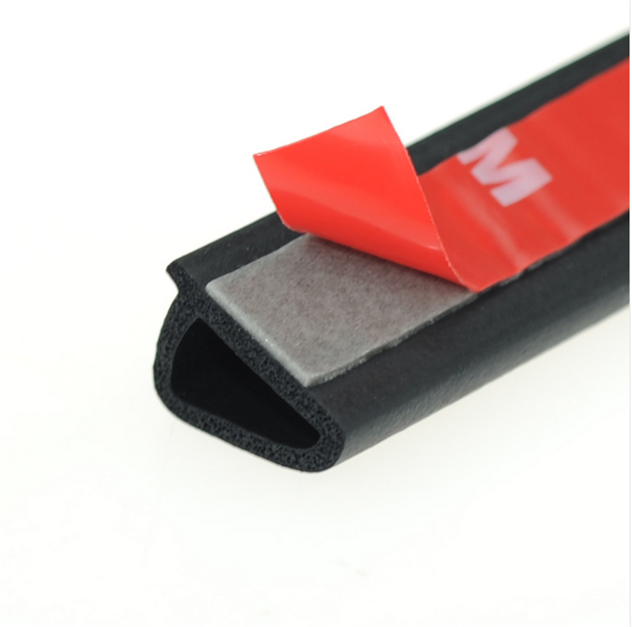 4M Car Door Edge Sloping D Type Weatherstrip Noise Insulation Sealing Strip Trim