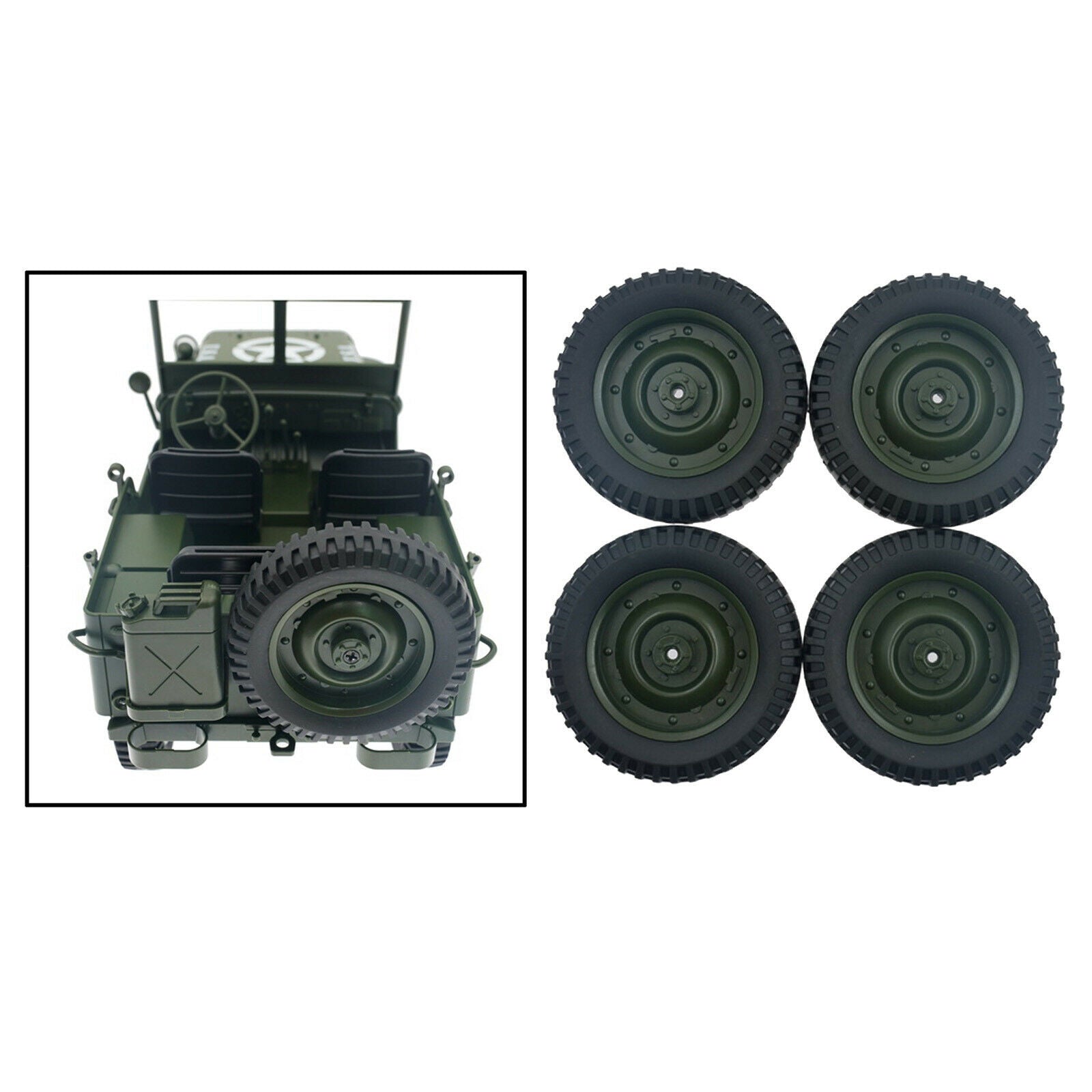 4pcs RC Truck Car Tire for 1:16 WPL C14 C24 C34   Turcks DIY Accessory